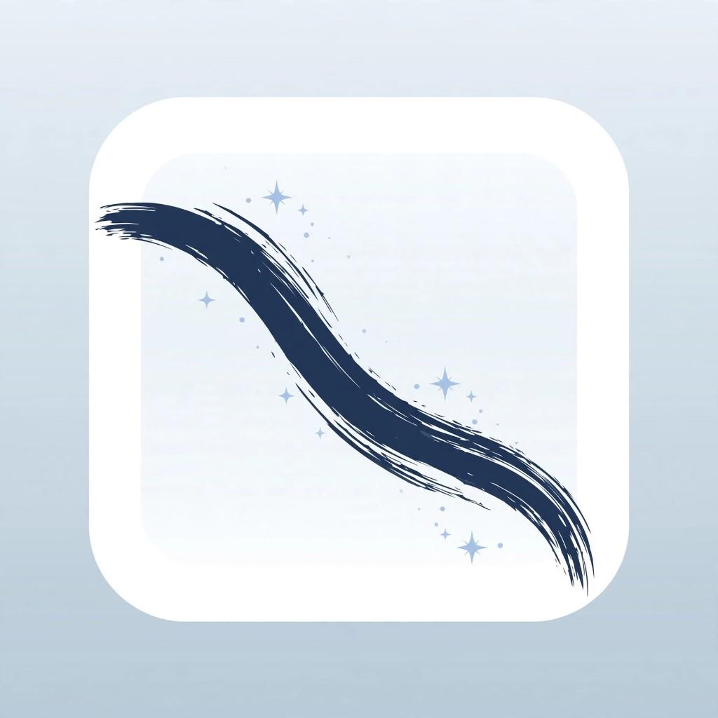 Navy brushstroke with sparkles representing AI image generation and editing