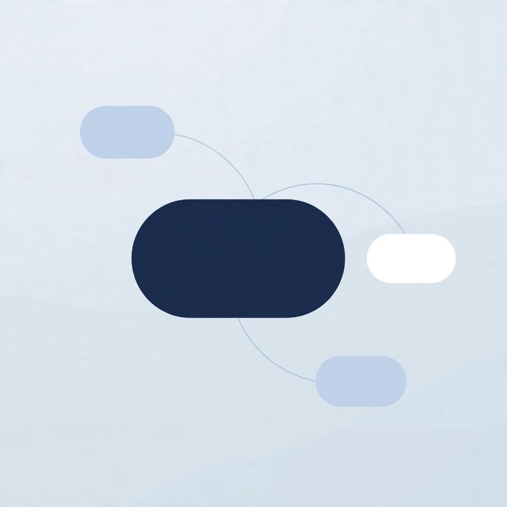 Navy mind-map node linked to satellite pills for flashcards, quizzes, and mind maps