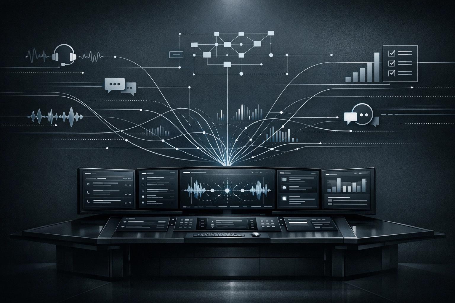 Dark Losi Nexus operations console with routed conversations and signals